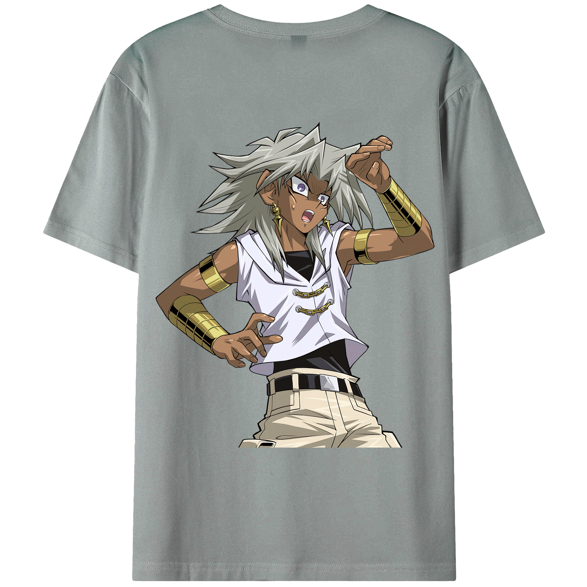 （画像用） 遊☆戯☆王 Yu-Gi-Oh! 綿100％ メンズ半袖Tシャツ（バックプリント） 通気性